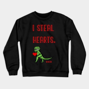 I i Steal Hearts Trex Dino Cute Baby Boy Valentines Day Gift 2021 Crewneck Sweatshirt